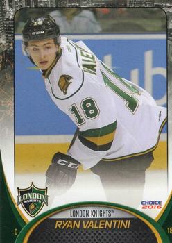 2015-16 Choice London Knights (OHL) #22 Ryan Valentini Front