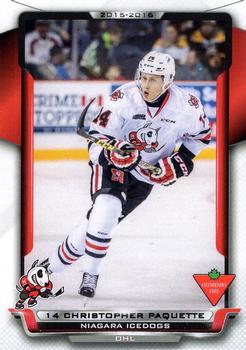 2015-16 Extreme Niagara IceDogs (OHL) #11 Christopher Paquette Front