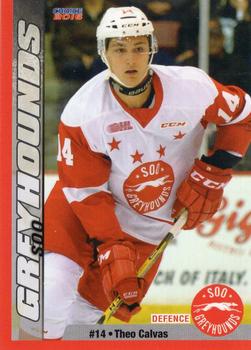 2015-16 Choice Sault Ste. Marie Greyhounds (OHL) #9 Theo Calvas Front