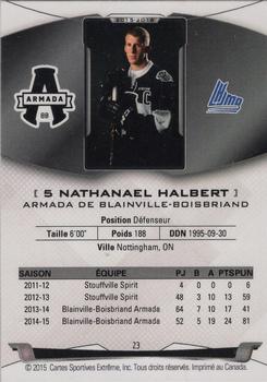 2015-16 Extreme Blainville Boisbriand Armada (QMJHL) #23 Nathanael Halbert Back