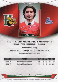 2015-16 Extreme Halifax Mooseheads (QMJHL) #21 Connor Moynihan Back