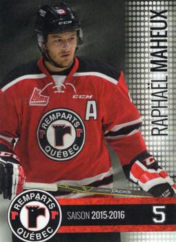 2015-16 Imaginaire.com Quebec Remparts (QMJHL) #1 Raphael Maheux Front