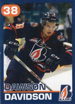 2015-16 Kamloops Blazers (WHL) #5 Dawson Davidson Front