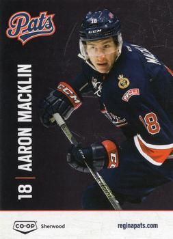 2015-16 Co-op Regina Pats (WHL) #NNO Aaron Macklin Front