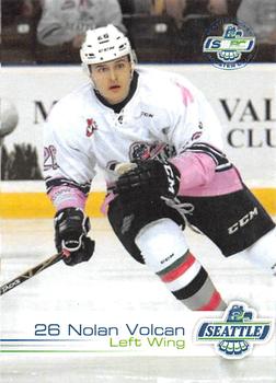 2015-16 Booster Club Seattle Thunderbirds (WHL) #19 Nolan Volcan Front