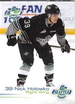 2015-16 Booster Club Seattle Thunderbirds (WHL) #25 Nick Holowko Front