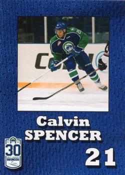 2015-16 Swift Current Broncos (WHL) #NNO Calvin Spencer Front