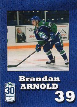 2015-16 Swift Current Broncos (WHL) #NNO Brandan Arnold Front