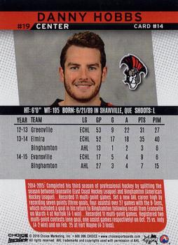 2015-16 Choice Binghamton Senators (AHL) #14 Danny Hobbs Back