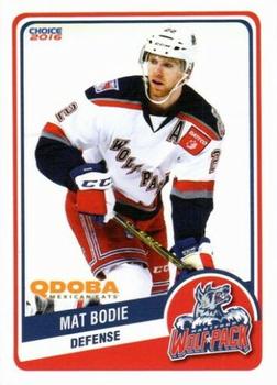 2015-16 Choice Hartford Wolf Pack (AHL) #3 Mathew Bodie Front