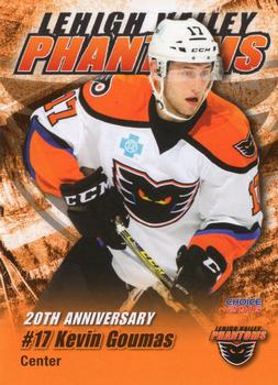 2015-16 Choice Lehigh Valley Phantoms (AHL) #11 Kevin Goumas Front