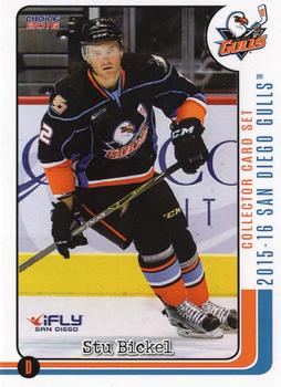 2015-16 Choice San Diego Gulls (AHL) #2 Stu Bickel Front