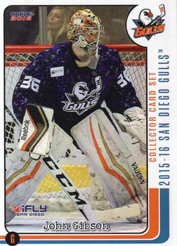 2015-16 Choice San Diego Gulls (AHL) #5 John Gibson Front