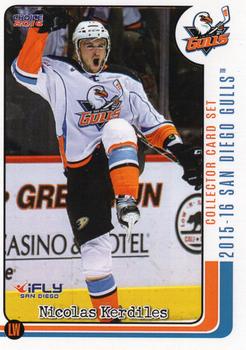 2015-16 Choice San Diego Gulls (AHL) #9 Nicolas Kerdiles Front