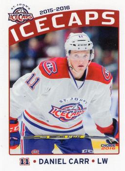 2015-16 Choice St. Johns IceCaps (AHL) #8 Daniel Carr Front