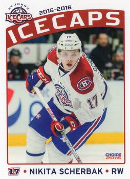 2015-16 Choice St. Johns IceCaps (AHL) #13 Nikita Scherbak Front