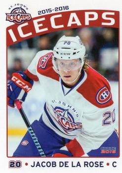 2015-16 Choice St. Johns IceCaps (AHL) #15 Jacob De La Rose Front