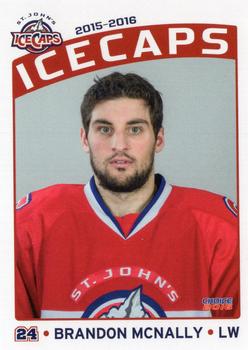 2015-16 Choice St. Johns IceCaps (AHL) #18 Brandon McNally Front