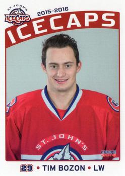2015-16 Choice St. Johns IceCaps (AHL) #22 Tim Bozon Front