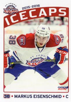 2015-16 Choice St. Johns IceCaps (AHL) #26 Markus Eisenschmid Front