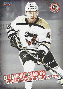 2015-16 Choice Wilkes-Barre/Scranton Penguins (AHL) #20 Dominik Simon Front
