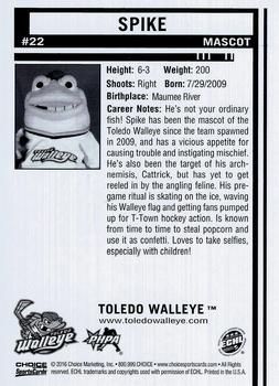 2015-16 Choice Toledo Walleye (ECHL) #22 Spike Back