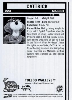 2015-16 Choice Toledo Walleye (ECHL) #23 CatTrick Back