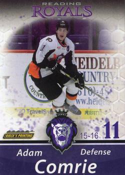 2015-16 Rieck's Printing Reading Royals (ECHL) #NNO Adam Comrie Front