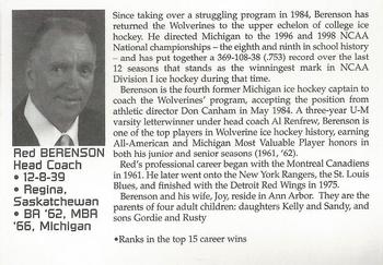 2003-04 Pontiac Michigan Wolverines (NCAA) #NNO Gordon Berenson Back