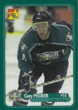 2003-04 Gold Star Chili Cincinnati Mighty Ducks (AHL) #A-05 Cory Pecker Front