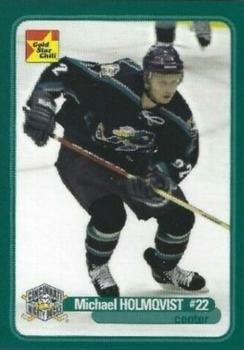 2003-04 Gold Star Chili Cincinnati Mighty Ducks (AHL) #B-07 Michael Holmqvist Front