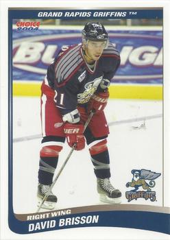 2003-04 Choice Grand Rapids Griffins (AHL) #4 David Brisson Front
