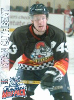 2003-04 Brigham's Ice Cream Hartford Wolf Pack (AHL) Kid's Club #NNO Ryan Cuthbert Front