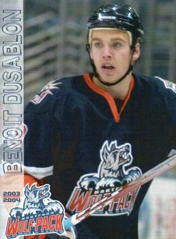 2003-04 Brigham's Ice Cream Hartford Wolf Pack (AHL) Kid's Club #NNO Benoit Dusablon Front