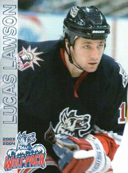 2003-04 Brigham's Ice Cream Hartford Wolf Pack (AHL) Kid's Club #NNO Lucas Lawson Front