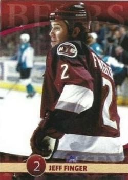 2003-04 Hershey Bears (AHL) #8 Jeff Finger Front
