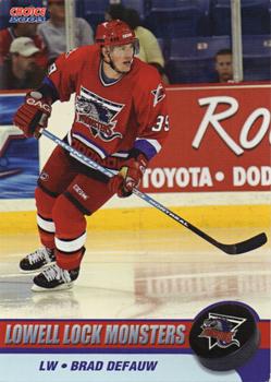 2003-04 Choice Lowell Lock Monsters (AHL) #2 Brad DeFauw Front