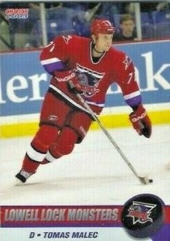 2003-04 Choice Lowell Lock Monsters (AHL) #24 Tomas Malec Front