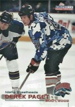 2001-02 Fleetwood Home Center Idaho Steelheads (WCHL) #12 Derek Paget Front