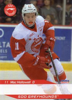 2016-17 Choice Sault Ste. Marie Greyhounds (OHL) #5 Mac Hollowell Front