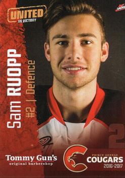 2016-17 Prince George Cougars (WHL) #4 Sam Ruopp Front