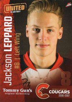 2016-17 Prince George Cougars (WHL) #6 Jackson Leppard Front