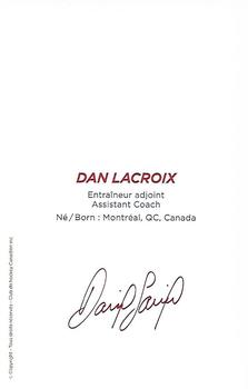2016-17 Montreal Canadiens #NNO Dan Lacroix Back