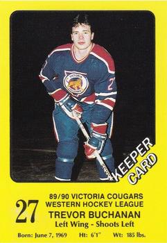 1989-90 Victoria Cougars (WHL) #19 Trevor Buchanan Front