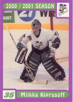 2000-01 LDC Kentucky Thoroughblades (AHL) #12 Miikka Kiprusoff Front