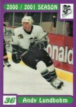 2000-01 LDC Kentucky Thoroughblades (AHL) #16 Andy Lundbohm Front