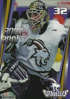 2000-01 Quebec Citadelles (AHL) #15 Mathieu Garon Front