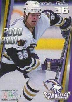 2000-01 Quebec Citadelles (AHL) #17 Mathieu Raby Front