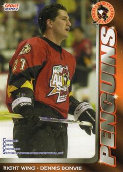 2000-01 Choice Wilkes Barre/Scranton Penguins (AHL) #2 Dennis Bonvie Front