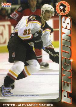 2000-01 Choice Wilkes Barre/Scranton Penguins (AHL) #15 Alexander Mathieu Front